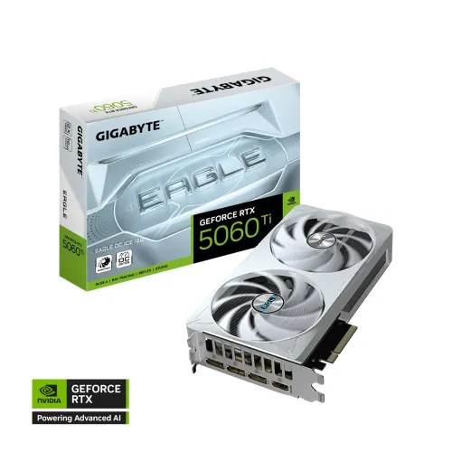 GIGABYTE GeForce RTX 5060 Ti EAGLE OC ICE 16GB GDDR7 2617 MHz Graphics Card (GV-N506TEAGLEOC ICE-16GD)